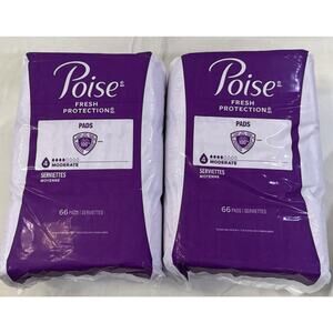 Poise Incontinence Pads 4 Drop Moderate Absorbency Regular Length 132 Count